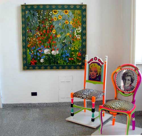 Opere di Anna Dosso ed Elga Montagna
