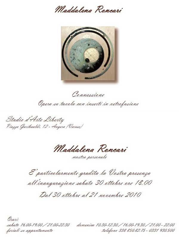 Invito mostra Maddalena Roncari