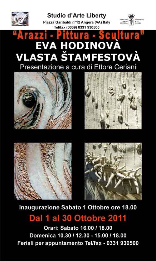 Invito mostra Eva Hodinov&agrave; e Vlasta Stamfestov&agrave;